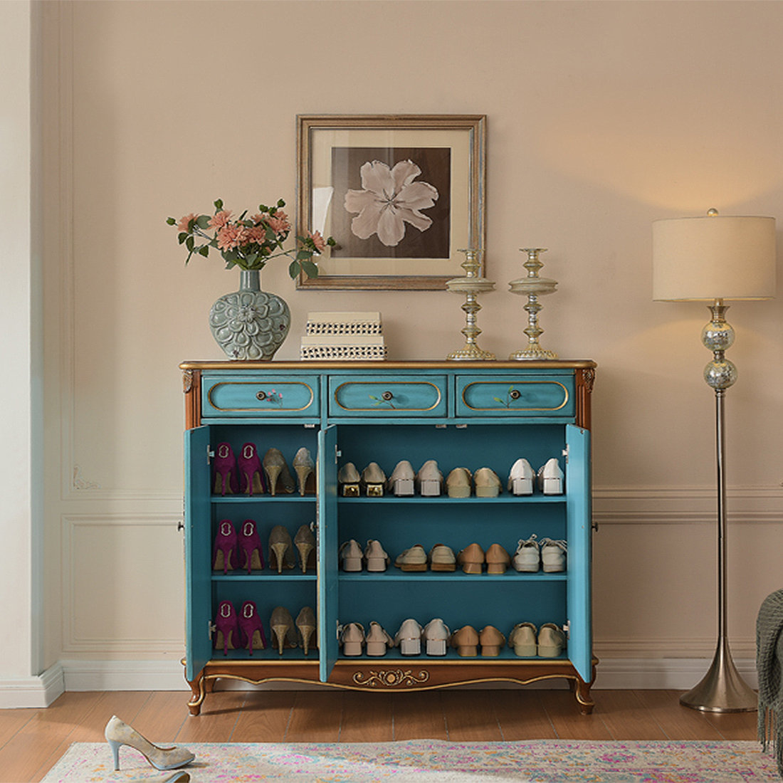 Vintage+Shoe+Cabinet+Side+